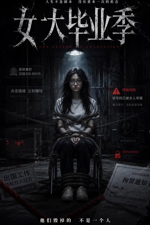 女大学生毕业季海报