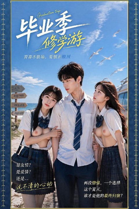 毕业季休学游 青春男女景点大尺度野外狂欢海报