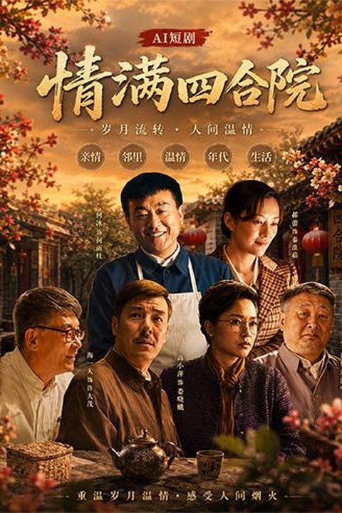 AI魔改 情满四合院 黎姿携手佘诗曼重制反差 激情演绎时代情怀海报
